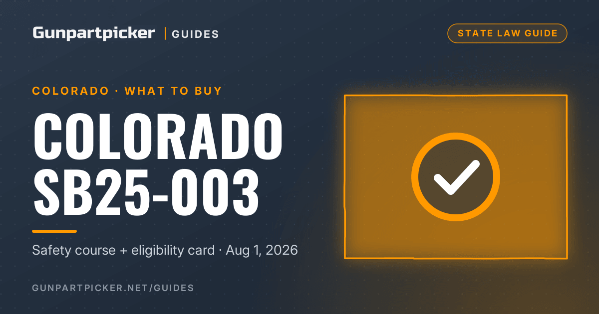 Colorado's New Gun Law (SB25-003): What Changed & What to Buy