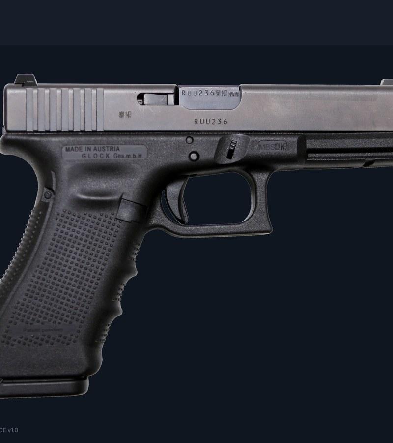 Glock 17 Gen 4 pistol, the British service L131A1